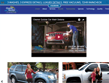 Tablet Screenshot of cleanerquickercarwash.com